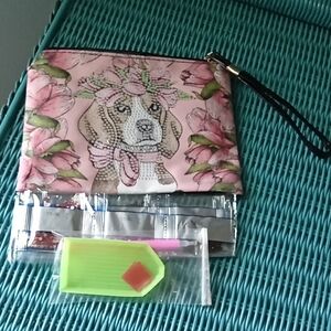 Diamond Art Beagle DIY Kit Wristlet